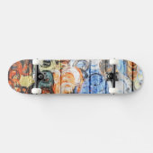Farbenfarbenes Holz Abstrakt Skateboard (Horizontal)