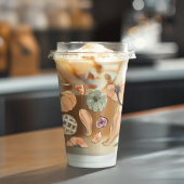 Farbenfarbenes Kürbismuster | Herbstwoben Acryltrinkbecher