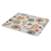 Farbenfarbenes Kürbismuster | Herbstwoben Schneidebrett (Ecke)