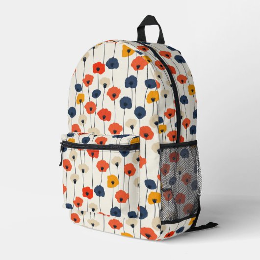 Farbenfarbenes Muster Bedruckter Rucksack (Rückseitige Ecke Rechts)