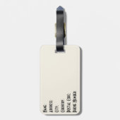 Farbenfarbenes Muster Gepäckanhänger (Rückseite vertikal)