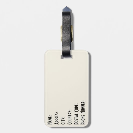 Farbenfarbenes Muster Gepäckanhänger (Rückseite vertikal)