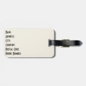 Farbenfarbenes Muster Gepäckanhänger (Rückseite horizontal)