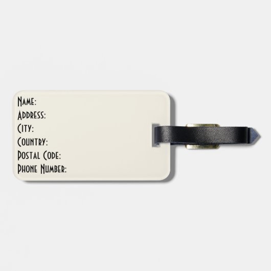 Farbenfarbenes Muster Gepäckanhänger (Rückseite horizontal)