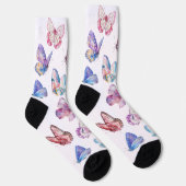 Farbenfarbenes Schmetterlingsmuster Socken (Rechts)
