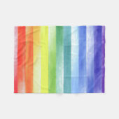 Farbenfarbenes vertikales Regenbogenmuster | Fleecedecke (Vorderseite (Horizontal))