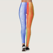 Farbenfarbenes vertikales Regenbogenmuster | Leggings (Rückseite)