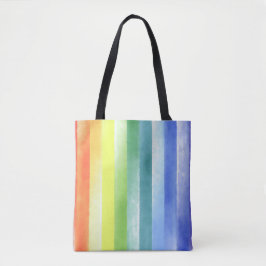 Farbenfarbenes vertikales Regenbogenmuster | Tasche