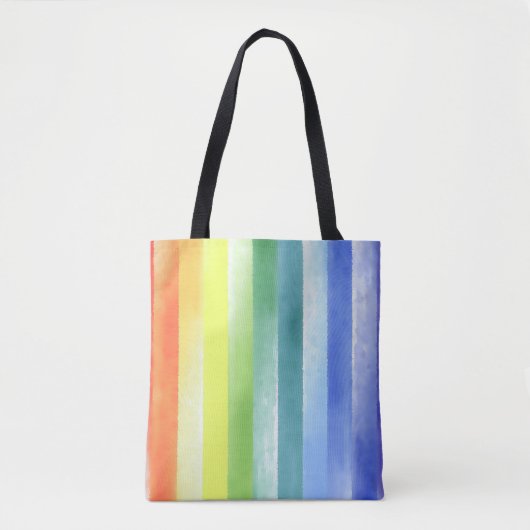 Farbenfarbenes vertikales Regenbogenmuster | Tasche (Vorderseite)