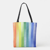 Farbenfarbenes vertikales Regenbogenmuster | Tasche (Rückseite)