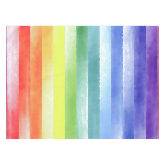 Farbenfarbenes vertikales Regenbogenmuster | Tischdecke (Vorderseite (Horizontal))