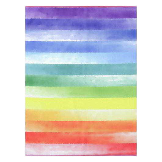 Farbenfarbenes vertikales Regenbogenmuster | Tischdecke (Vorderseite)