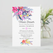 Farbenfarbenes virtuelles Brautparty Einladung (Stehend Vorderseite)