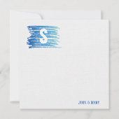 Farbenfarbenlackierung Monogramm Karte (Vorderseite)