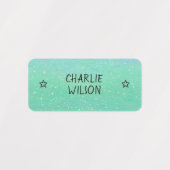 Farbenfarbige, grün blaue Sternenbezeichnung Etiketten (Design 1)