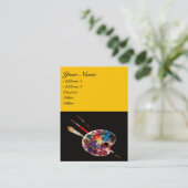 FARBENFARBPALETTE, BRÜSSEL, schwarz-gelb Visitenkarte (Stehend Vorderseite)