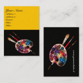 FARBENFARBPALETTE, BRÜSSEL, schwarz-gelb Visitenkarte (Vorne/Hinten)