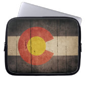 Farbenflagge aus Holz Laptopschutzhülle (Vorderseite)