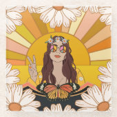 Farbenfrieden Glasuntersetzer (Vorderseite)