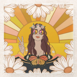 Farbenfrieden Glasuntersetzer