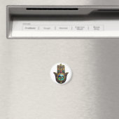 Farbenfrobraun Gold Hamsa Regenbogenfarbe Drittes Magnet (In Situ (Geschirrspüler))
