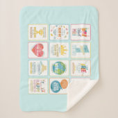 Farbenfroh 12 Pesukim Blanket Sherpadecke (Vorderseite)