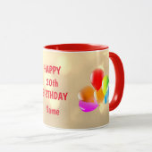 Farbenfroh 20. Geburtstag Personalisiert Tasse (VorderseiteRechts)