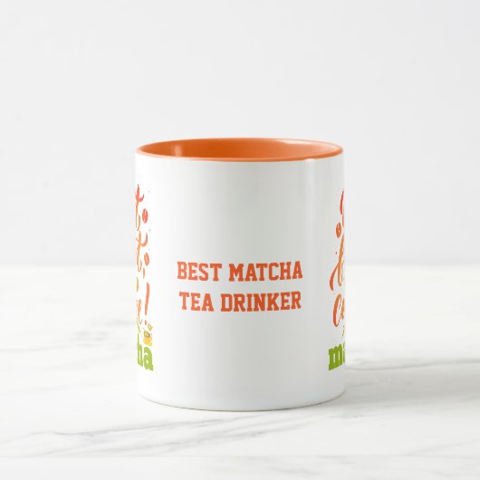 Farbenfroh, ABER ERSTE MATCHA Spaß Latte Drinker Tasse (Zentrum)