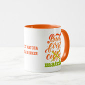 Farbenfroh, ABER ERSTE MATCHA Spaß Latte Drinker Tasse (VorderseiteRechts)