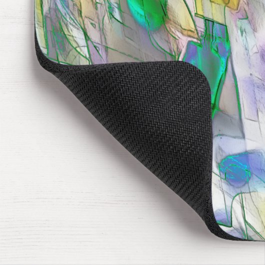 Farbenfroh abgenutzt, zerbrechlich zwischen matt u mousepad (Ecke)