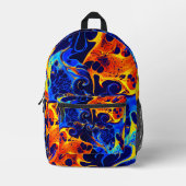 farbenfroh abstrakt bedruckter rucksack (Vorderseite)