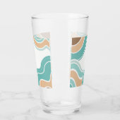 Farbenfroh, abstrakt, blau-orange braun glas (Links)