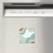 Farbenfroh, abstrakt, blau-orange braun magnet (In Situ (Geschirrspüler))