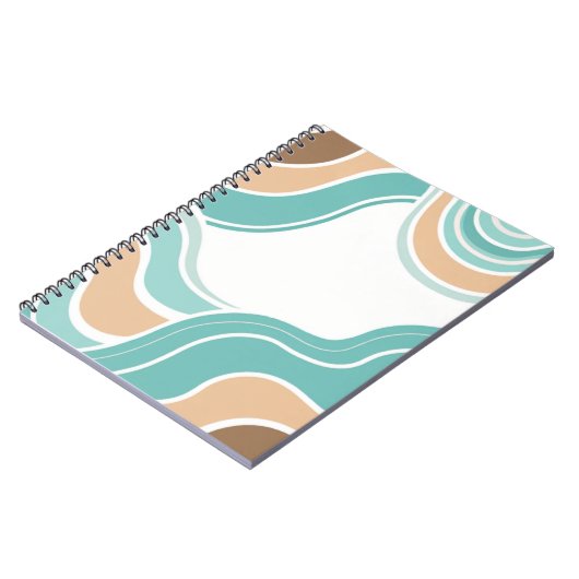 Farbenfroh, abstrakt, blau-orange braun notizblock (Linke Seite)