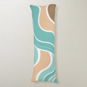 Farbenfroh, abstrakt, blau-orange braun seitenschläferkissen (Vorderseite Vertikal)