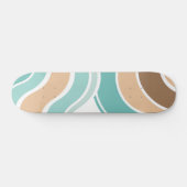 Farbenfroh, abstrakt, blau-orange braun skateboard (Horizontal)
