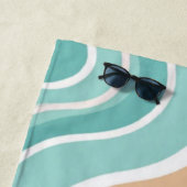Farbenfroh, abstrakt, blau-orange braun strandtuch (Beispiel)