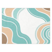 Farbenfroh, abstrakt, blau-orange braun tischdecke (Vorderseite (Horizontal))