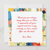 Farbenfroh Abstrakt Danke Mama | Muttertag Karte (Rückseite)