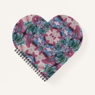 farbenfroh, abstrakt, floralfarben, rosa, grün notizblock