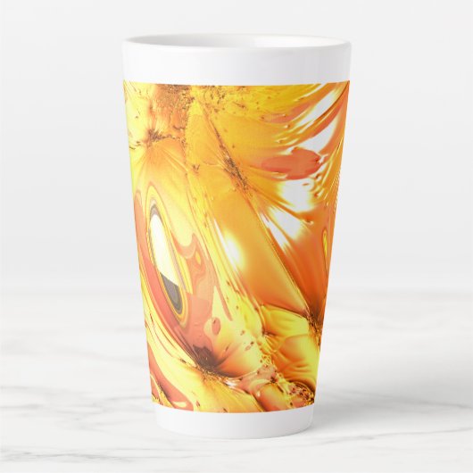 Farbenfroh Abstrakt - Fraktal - Späte Tasse D001 (Vorderseite)