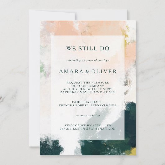 Farbenfroh Abstrakt machen wir immer noch eine Neu Einladung (Vorderseite)