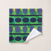 Farbenfroh Abstrakt, modern geometrisch Badhandtuch Set (Waschlappen)