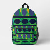 Farbenfroh Abstrakt, modern geometrisch Bedruckter Rucksack (Vorderseite)