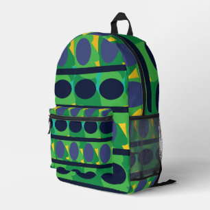 Farbenfroh Abstrakt, modern geometrisch Bedruckter Rucksack