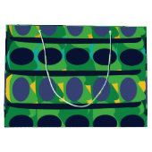 Farbenfroh Abstrakt, modern geometrisch Große Geschenktüte (Rückseite)