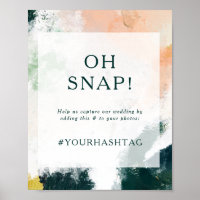 Farbenfroh Abstrakt Oh Snap Wedding Hashtag Zeiche