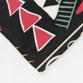 Farbenfroh abstrakt: Quadrat-Taschendesign. Fleecedecke (Ecke)