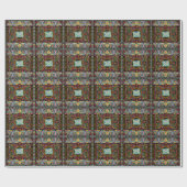 Farbenfroh abstrakt: Quadrat-Taschendesign. Geschenkpapier (Flach)