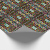 Farbenfroh abstrakt: Quadrat-Taschendesign. Geschenkpapier (Ecke)